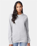 Hanes 5586 Ash — on model front