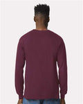 Gildan 2400 Maroon — on model back