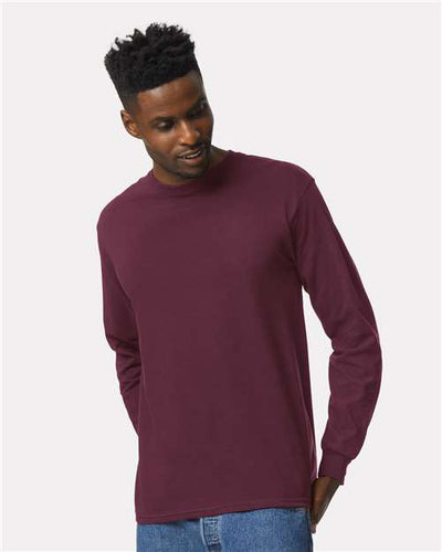Gildan 2400 Maroon — on model front