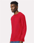 Gildan 2400 Red — on model side