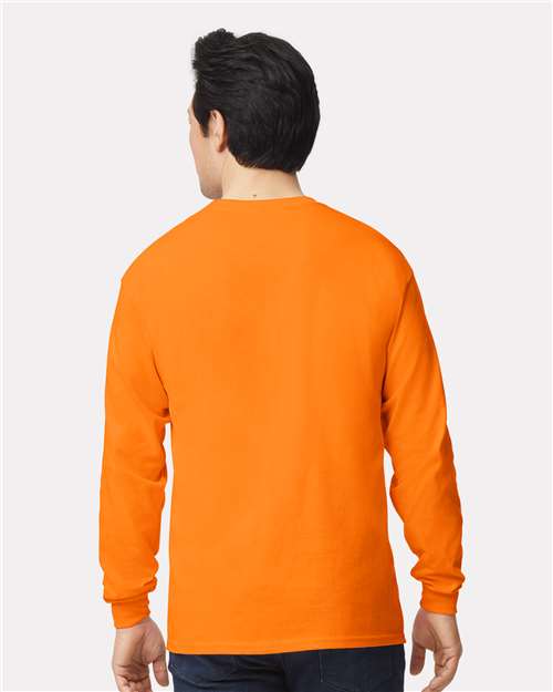 Gildan 2400 Safety Orange — on model back