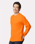 Gildan 2400 Safety Orange — on model side