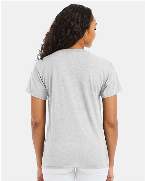Hanes 5170 Ash — on model back