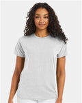 Hanes 5170 Ash — on model front