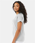 Hanes 5170 Ash — on model side