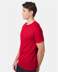 Hanes 5590 Deep Red — on model side