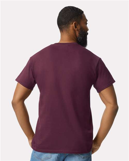 Gildan 2300 Maroon — on model back