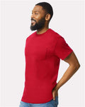 Gildan 2300 Red — on model side
