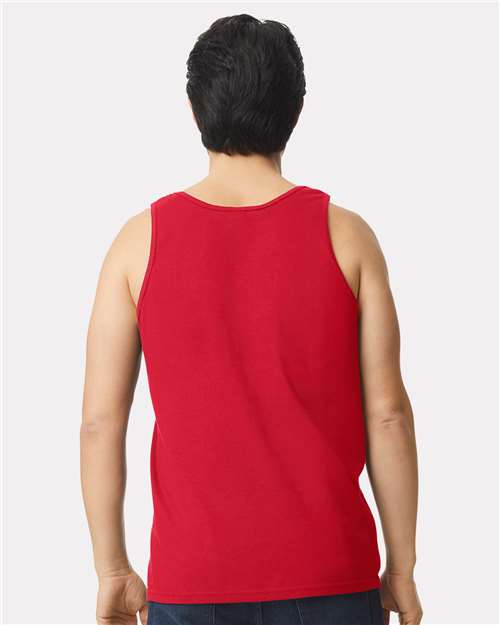 Gildan 2200 Red — on model back
