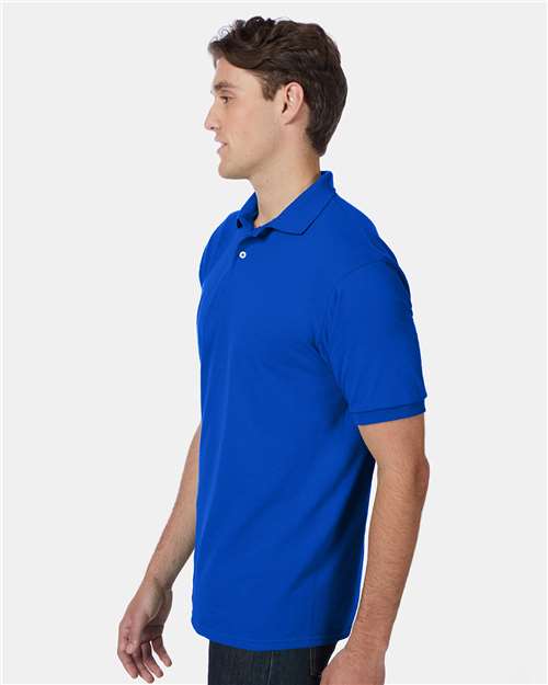 Hanes 054X Deep Royal — on model side