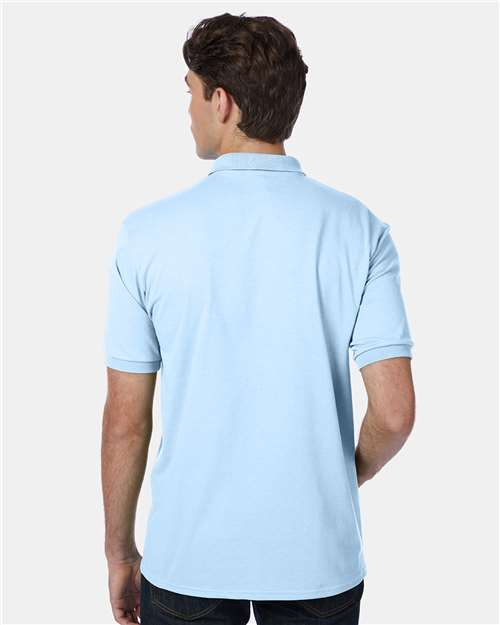 Hanes 054X Light Blue — on model back