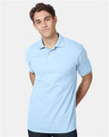 Hanes 054X Light Blue — on model front