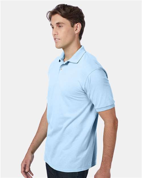 Hanes 054X Light Blue — on model side