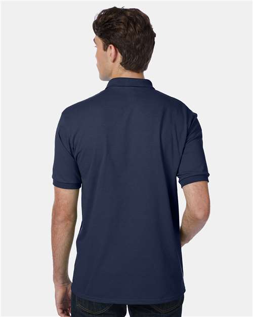 Hanes 054X Navy — on model back