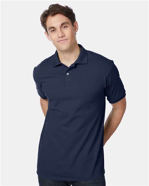 Hanes 054X Navy — on model front