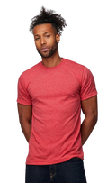 Unisex Poly-Rich Tee - Heather Red