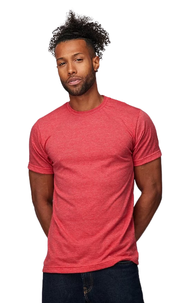 Unisex Poly-Rich Tee - Heather Red