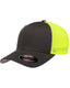 Flexfit 6511 - Unisex 6-Panel Trucker Cap - Charcoal / Neon Yellow