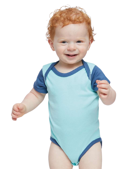 Infant Baby Rib Bodysuit - Chill / Indigo