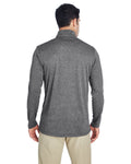 Men's Cool & Dry Heathered Performance Quarter-Zip - Black Heather