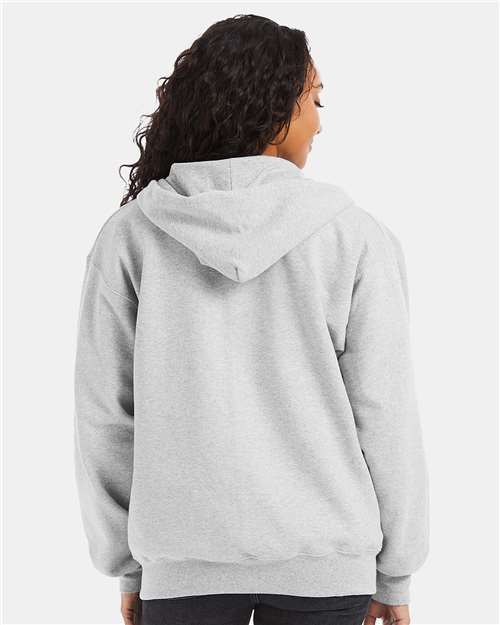 Hanes F280 Ash — on model back