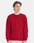 Hanes P160 Deep Red — on model front