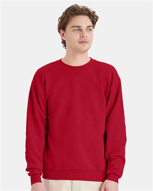 Hanes P160 Deep Red — on model front