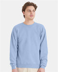 Hanes P160 Light Blue — on model front