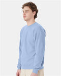 Hanes P160 Light Blue — on model side