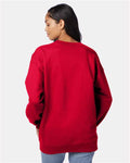 Hanes F260 Deep Red — on model back