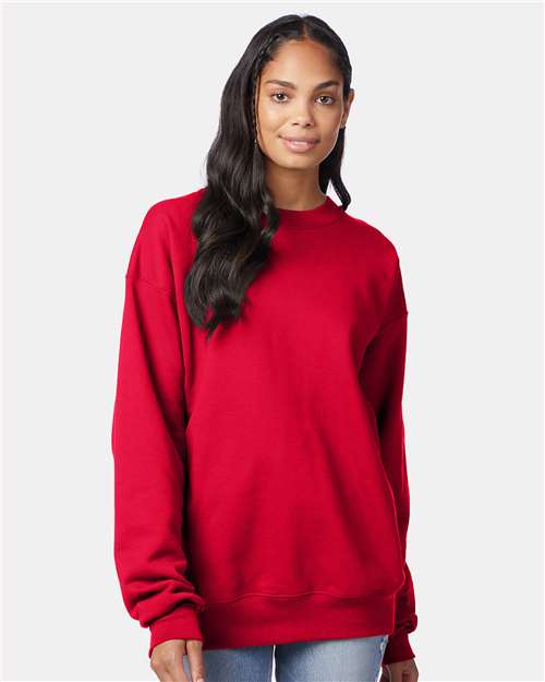 Hanes F260 Deep Red — on model front