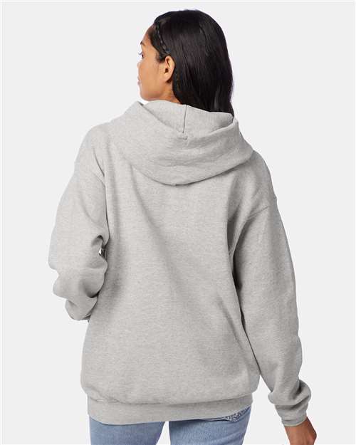 Hanes P170 Ash — on model back