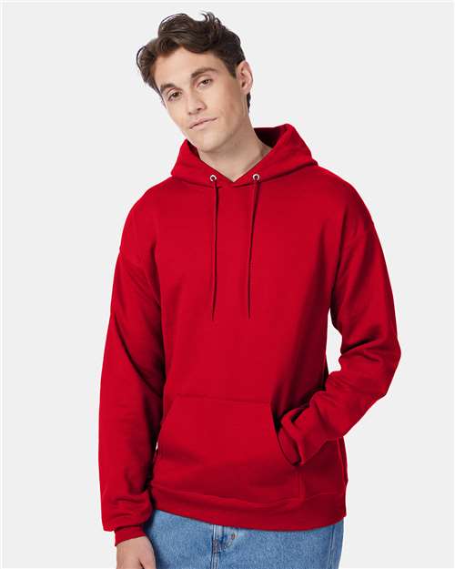 Hanes P170 Deep Red — on model front