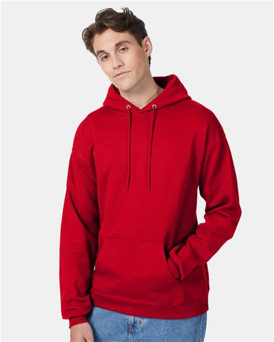 Hanes P170 Deep Red — on model front