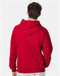 Hanes F170 Deep Red — on model back