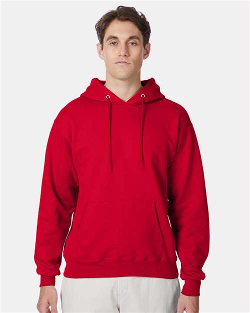 Hanes F170 Deep Red — on model front