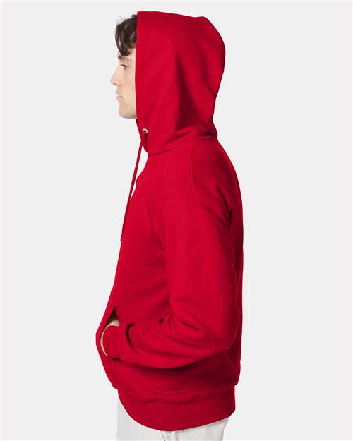 Hanes F170 Deep Red — on model side