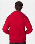 Hanes P180 Deep Red — on model back