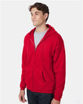 Hanes P180 Deep Red — on model side