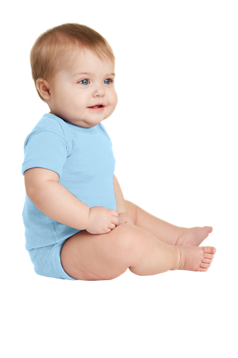 Infant Baby Rib Bodysuit - Light Blue