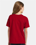 Hanes 5370 Deep Red — on model back