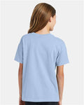 Hanes 5370 Light Blue — on model back