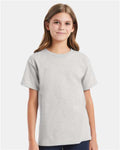 Hanes 5480 Ash — on model front