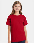 Hanes 5480 Deep Red — on model front