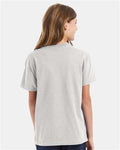 Hanes 5450 Ash — on model back