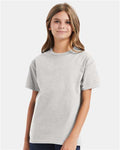 Hanes 5450 Ash — on model front