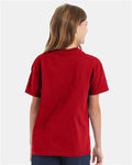Hanes 5450 Deep Red — on model back