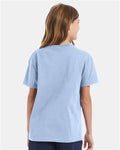 Hanes 5450 Light Blue — on model back