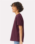 Gildan 2000B Maroon — on model side