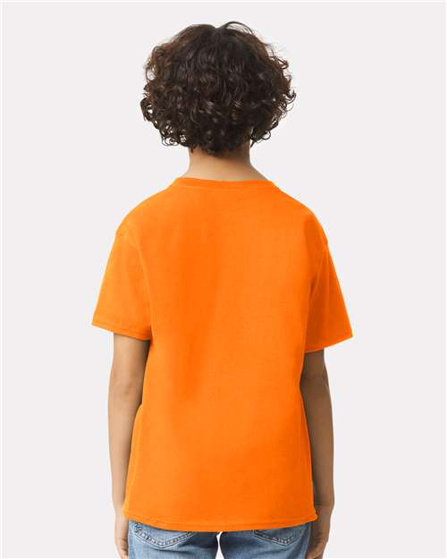 Gildan 2000B Safety Orange — on model back